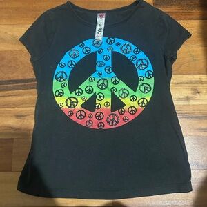 Knit works peace sign tee